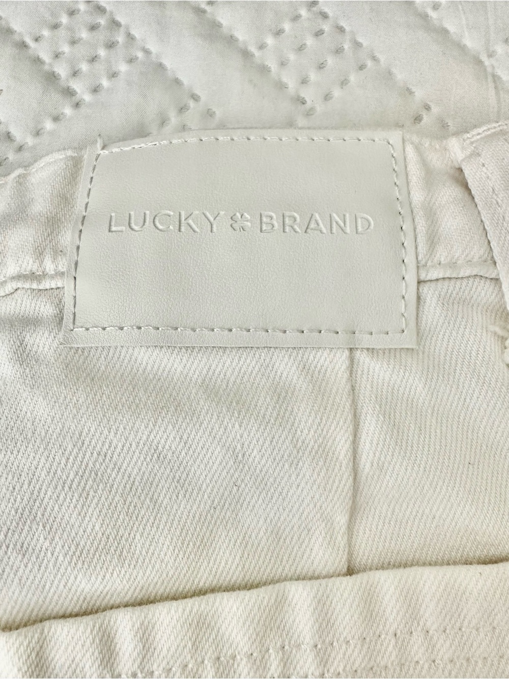 Lucky Brand White Denim High Rise Wide Leg Crops NawOT Size 8/29 - Picture 8 of 8